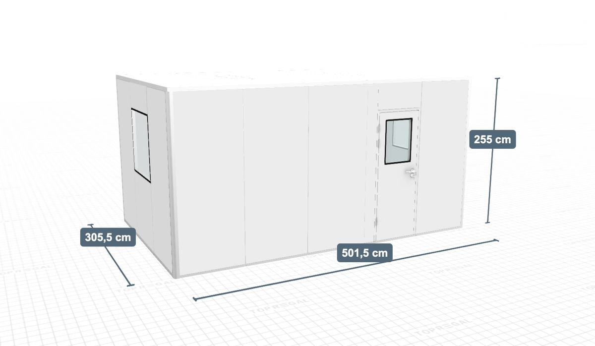 Bureau d'atelier PREFAB 15m2 - 2 portes - 2 fenêtres