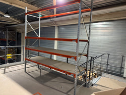 Image of Rack mi-lourd d’occasion – Comme neuf – 32 mètres linéaires d’étagères